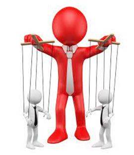 Dominated - Having power and influence over others.