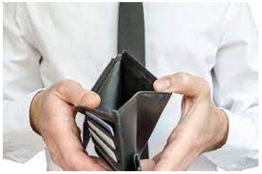Strapped - Short of money.