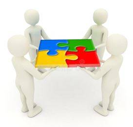 Assembled - Gather together in one place for a common purpose.