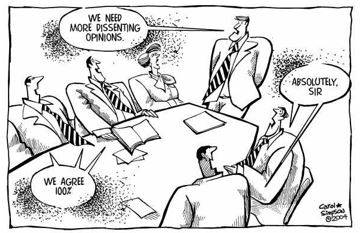 Dissent - Showing a strongly different opinion on a particular question, especially an official suggestion or plan, a legal decision, or a popular belief.