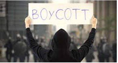 Boycotted - Withdraw from commercial or social relations with (a country, organization, or person) as a punishment or protest.