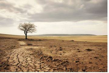 Barren - (of land) Too poor to produce much or any vegetation.