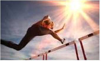 Hurdle - One of a series of upright frames over which athletes in a race must jump.