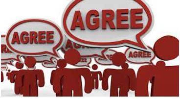 Consensual - Agreement among a group of people.