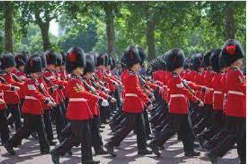 March - Walk in a military manner with a regular measured tread.