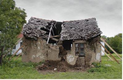 Ruined - Destroyed or severely damaged, especially to the point of being beyond repair or recovery.