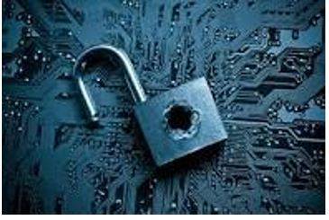 Breached - Make a gap in and break through (a wall, barrier, or defence).