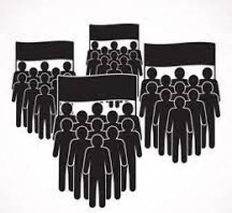 Faction - A small organized dissenting group within a larger one, especially in politics.