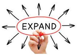 Expand - To become or to make something bigger.
