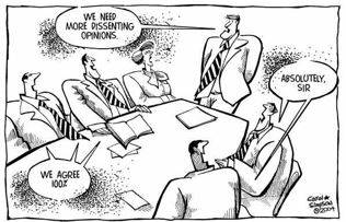 Dissent - Showing a strongly different opinion on a particular question, especially an official suggestion or plan, a legal decision, or a popular belief.