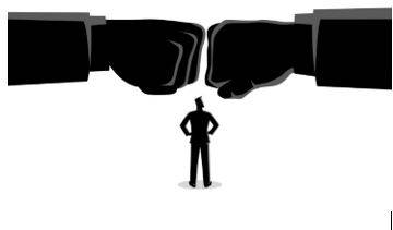 Clashed - Meet and come into violent conflict.