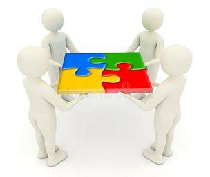Assembled - Gather together in one place for a common purpose.