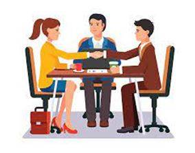 Mediated - The process of talking to two separate people or groups involved in a disagreement to try to help them to agree or find a solution to their problems
