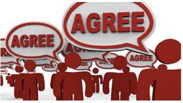 Consensus - Agreement among a group of people.