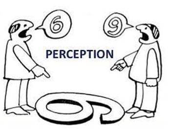 Perception - The ability to see, hear, or become aware of something through the senses.