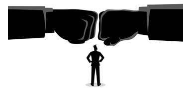 Clashes - Meet and come into violent conflict.