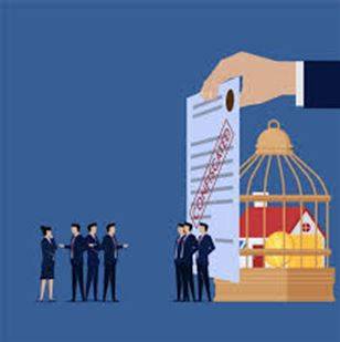 Confiscation - Take or seize (someone's property) with authority.