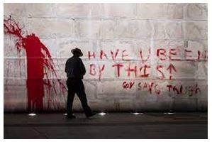 Vandalized - Deliberately destroy or damage (public or private property).