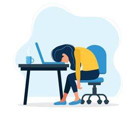 Exhausted - Extremely tired.