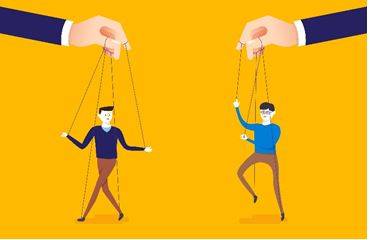 Manipulated - To control something or someone to your advantage, often unfairly or dishonestly.