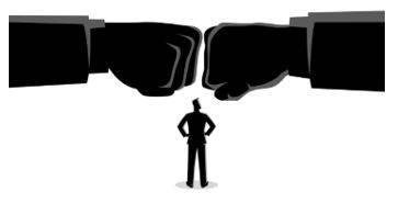 Clashes - Meet and come into violent conflict.