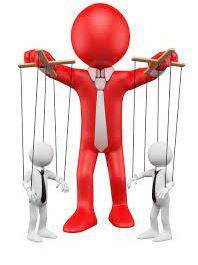 Dominated - Having power and influence over others.