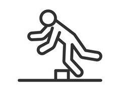 Stumbling - Tripping or losing balance while walking or running.