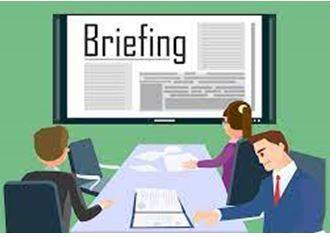 Briefed - Instructions or information that you are given before something happens.