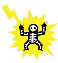 Struck - Hit forcibly and deliberately with one's hand or a weapon or other implement.