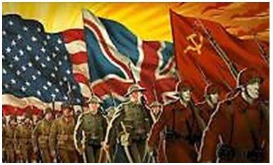 Allied - A state formally cooperating with another for a military or other purpose.