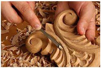 Carving - An object or design carved from a hard material as an artistic work.