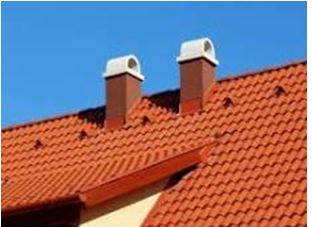 Pitched - Sloping and not flat.