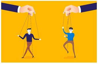 Manipulates - To control something or someone to your advantage, often unfairly or dishonestly.