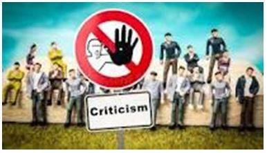 Criticism  - What you think is bad about somebody/something.