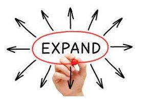 Expanding - To become or to make something bigger.