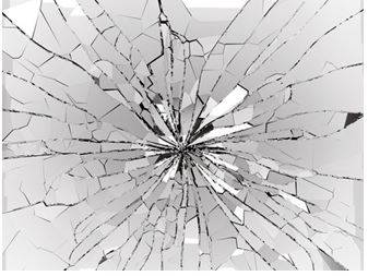Shattered - Broken into many small pieces, or deeply upset and emotionally devastated.