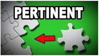 Pertinent - Relevant or applicable to a particular matter