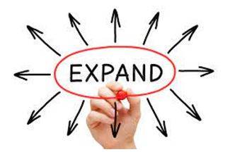Expanding - To become or to make something bigger.