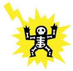 Struck - Hit forcibly and deliberately with one's hand or a weapon or other implement.