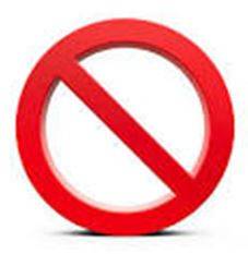 Prohibited - The action of forbidding something, especially by law.