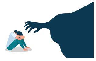 Cower - To crouch down in fear or shame.