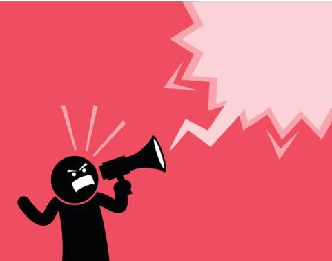 Tirade - A long, angry speech of criticism or accusation.