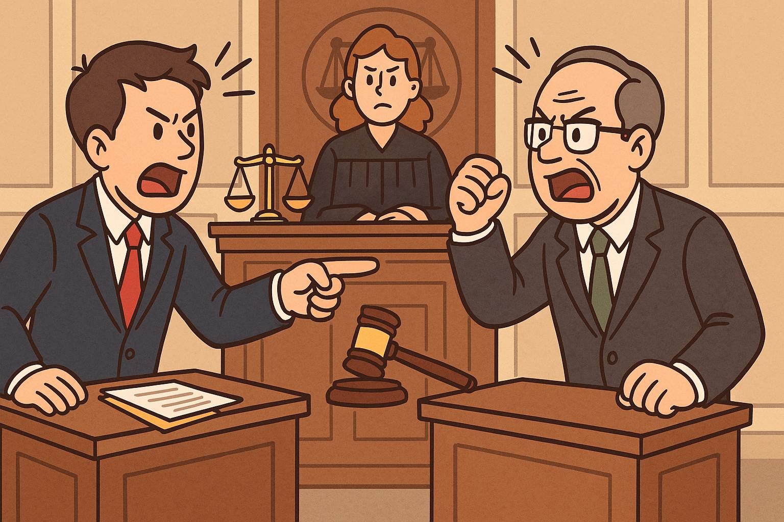 Litigation - The process of taking legal action; a lawsuit in court. (?????? ??????)