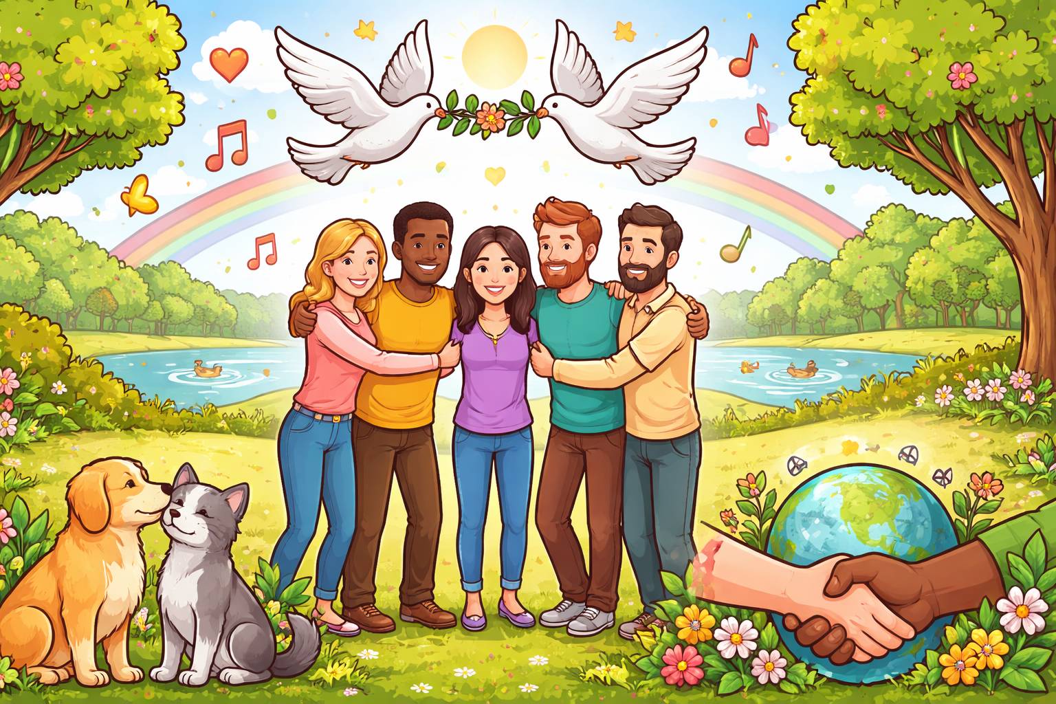 Concord - Agreement; harmony between people or groups.