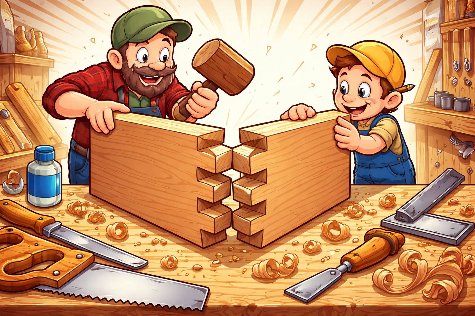 Dovetail - Fit together neatly or combine harmoniously.