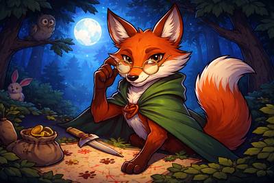 Vulpine - Resembling a fox, especially in being clever, crafty, or sly.