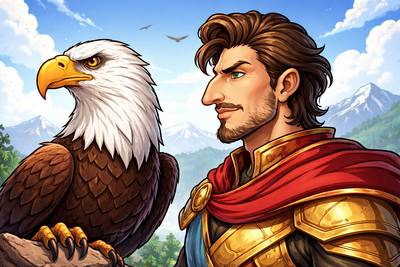 Aquiline - Having a curved or hooked shape like an eagle’s beak, especially used for a nose.